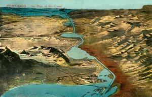 Port-Said - Il piano del canale, c1918-c1939 da Unbekannt