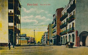 Port-Said. Rue de la Gare da Unbekannt