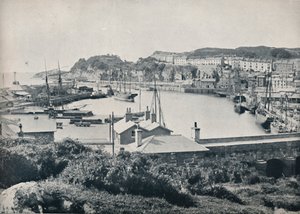 Portmadoc - Il porto e la città, 1895 da Unbekannt
