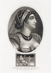 Ritratto di Cleopatra (Thea Philopator, 69-30 a.C.), con una scena che descrive la sua ascesa al trono d