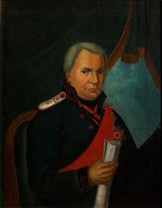 Ritratto di Alexander Semyonovich Shishkov 1754-1841, anni 1820 da Unbekannt