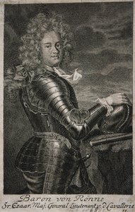 Ritratto del barone Carl Ewald von Roenne, 1663-1716 da Unbekannt