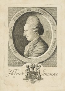Ritratto del conte Johann Friedrich Struensee, 1737-1772, 1773 da Unbekannt