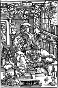Ritratto di Francysk Skaryna 1486-1541, 1517 da Unbekannt