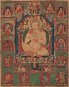 Ritratto di Jnanatapa Assistito da Lama e Mahasiddha, ca. 1350