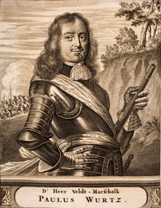 Ritratto di Paul Würtz 1612-1676 da: Schauplatz des Krieges, 1675 da Unbekannt