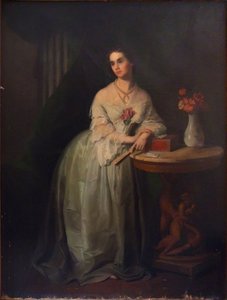 Ritratto della Principessa Nino Aleksandrovna Griboyedova nata Chavchavadze, metà del XIX secolo da Unbekannt