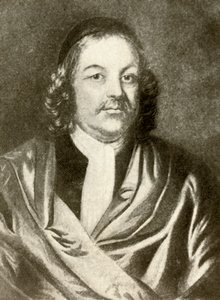 Ritratto di Simon Bradstreet, in toga e berretto
