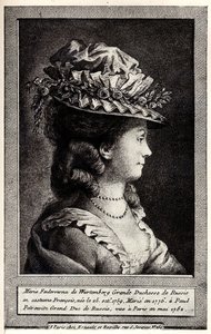 Ritratto di Sophie Dorothea di Württemberg, inizio XIX secolo da Unbekannt