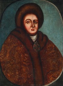 Ritratto di Zarina Evdokiya Feodorovna Lopukhina 1669-1731, moglie dello zar Pietro I di Russia