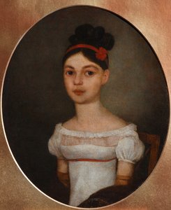 Ritratto di Yelizaveta Fyodorovna Ozerova, nata Zagryazyskaya 1800-1885, c. 1815 da Unbekannt