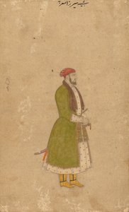 Ritratto del cortigiano Mirza Muizz, c. 1680-1700 da Unbekannt