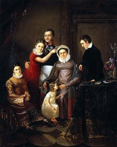 Ritratto della Famiglia del Principe Nikolay Repnin-Volkonsky, 1820s da Unbekannt