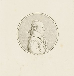 Ritratto del poeta e scrittore Christoph Martin Wieland, c. 1810 da Unbekannt