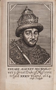 Ritratto dello Zar Alessio I Michajlovič di Russia 1629-1676 Da: Lo stato attuale della Russia di Samuel Collins, 1664 da Unbekannt