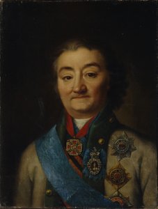 Ritratto del comandante in capo della flotta Conte Alexey Grigoryevich Orlov di Chesma 1737-1808, fine XVIII sec. da Unbekannt