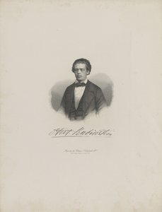 Ritratto del compositore Anton Rubinstein 1829-1894, c. 1850 da Unbekannt