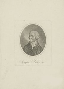 Ritratto del compositore Joseph Haydn da Unbekannt