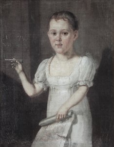 Ritratto del poeta Mikhail Lermontov 1814-1841 da bambino, 1817-1818 da Unbekannt