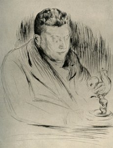 Ritratto dello scultore Alfred Gilbert, 1908 da Unbekannt