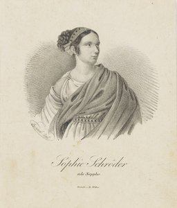 Ritratto della cantante e attrice Sophie Schröder 1781-1868 come Saffo, 1833