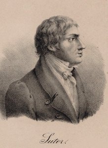 Ritratto del cantante e compositore Wilhelm Sutor, ca 1825 da Unbekannt