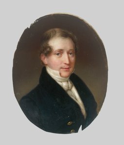 Ritratto di uomo in giacca blu da Unbekannt