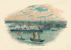 Porto di Portsmouth, c1890 da Unbekannt