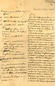 Note preparatorie per il Concordato, 22 novembre 1800 da Unbekannt