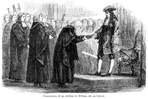 Presentazione di un indirizzo a Guglielmo III a Oxford