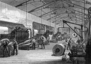 Sala stampa, uffici del Daily Telegraph, Fleet Street, Londra, 1882 da Unbekannt