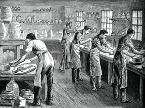 Operai alla pressa, c1880