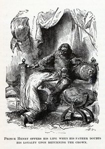 Il principe Enrico offre la sua vita quando suo padre dubita della sua lealtà restituendo la corona, 1882