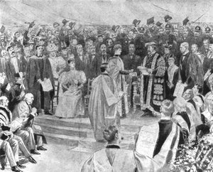 La Principessa Alexandra riceve il titolo di Dottore in Musica...1896, 1901 da Unbekannt