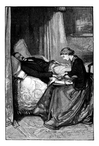 La principessa Alice legge a suo padre, il principe Alberto, c1850s