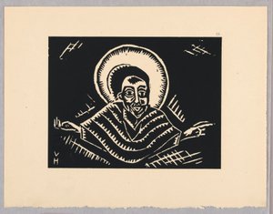 Stampa, Christos o Poslednim Soude, Christ, Tavola IX, Etiopia, cili Christos, Madonna e Santi, come li ho visti nelle illuminazioni dei vecchi codici etiopi Portfolio da Unbekannt