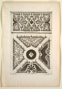 Stampa, Banda piatta di fiori (cinque variazioni diverse) da Unbekannt