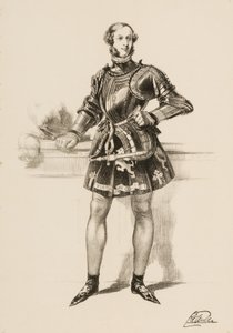 Stampa di William 2° Conte di Craven in costume indossato al Torneo di Eglinton 1839 da Unbekannt