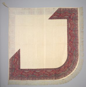 Sciarpa stampata in seta, 1835-1840 da Unbekannt