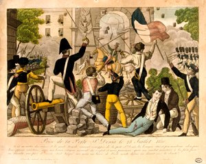 Prise de la Porte St Denis il 28 luglio 1830, Rivoluzione del 1830, Parigi da Unbekannt