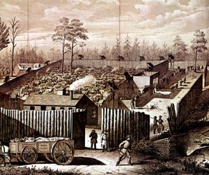 Stockade della prigione di Andersonville, Georgia, Guerra Civile Americana da Unbekannt
