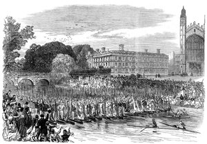 Processione di barche a Cambridge, 1870 da Unbekannt