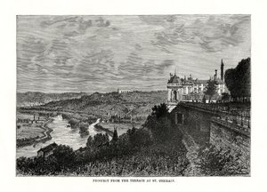 Prospettiva dalla terrazza a St Germain, Francia, 1879 da Unbekannt