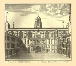 Prospetto della Guildhall di Londra, 1886 da Unbekannt