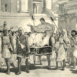 Festeggiamenti pubblici per la guarigione di Pompeo, 1890 da Unbekannt