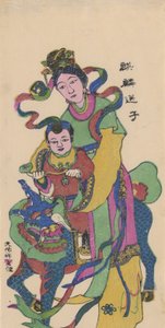 Qilin che porta un figlio, inizio XX secolo da Unbekannt