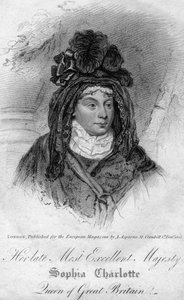 Regina Carlotta, regina consorte di Giorgio III del Regno Unito, 1818 da Unbekannt