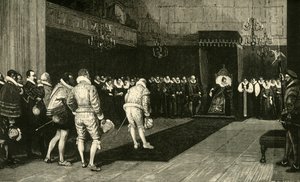 La regina Elisabetta riceve gli ambasciatori francesi dopo il massacro di San Bartolomeo, 1890 da Unbekannt