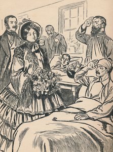 La Regina Vittoria visita i suoi soldati feriti, c1907