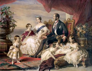 Regina Vittoria e Principe Alberto con cinque dei loro figli, 1846 da Unbekannt